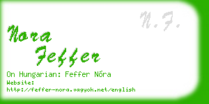 nora feffer business card